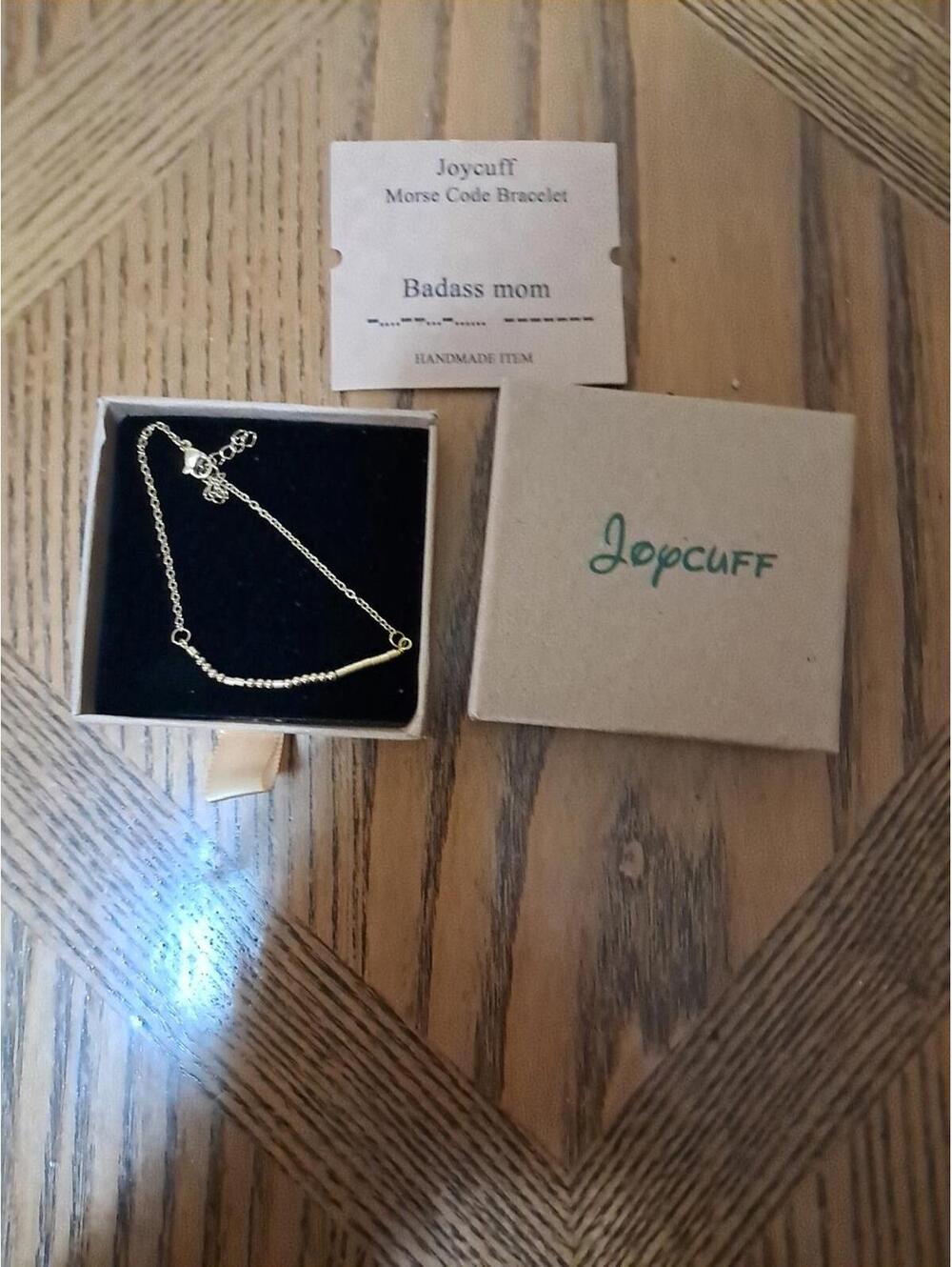 Joycuff‎ Gold "Badass Mom" In Morse CODE